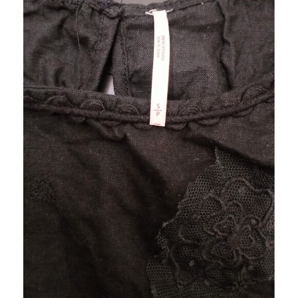 Free People Faded Gardens Tank Cropped Top Floral Embroidered Cotton S 283664 - Picture 8 of 8